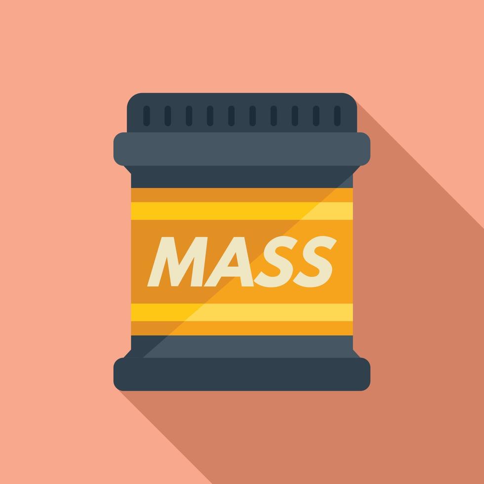 Health mass protein icon flat vector. Sport nutrition vector