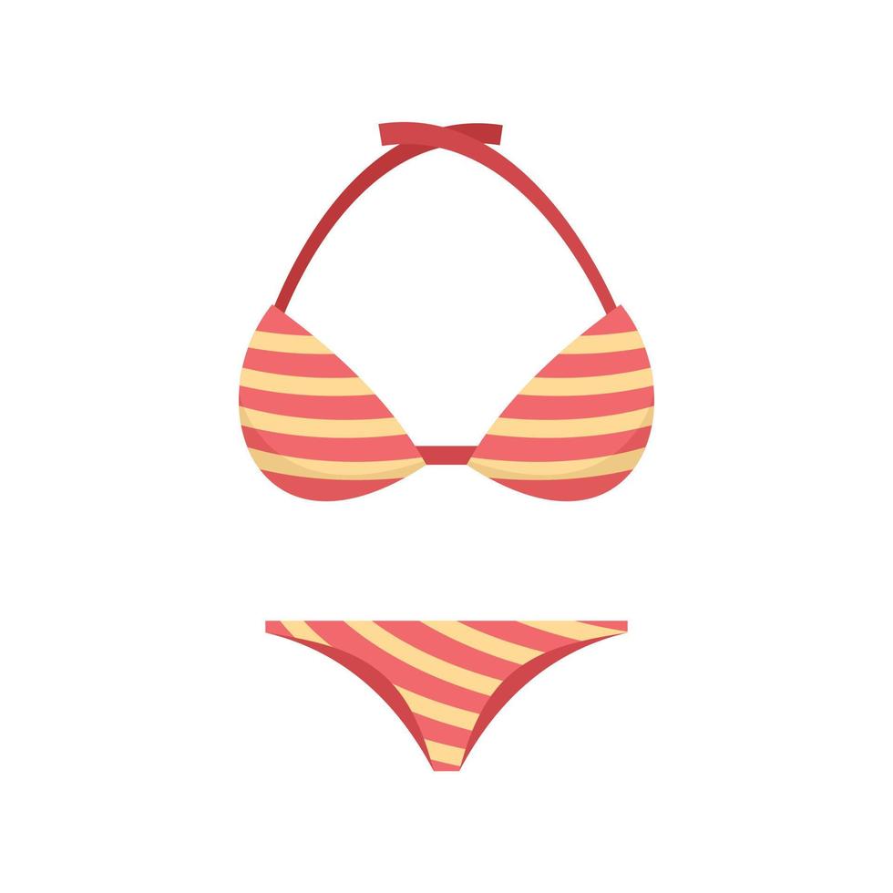 Collection swimsuit icon flat isolated vector