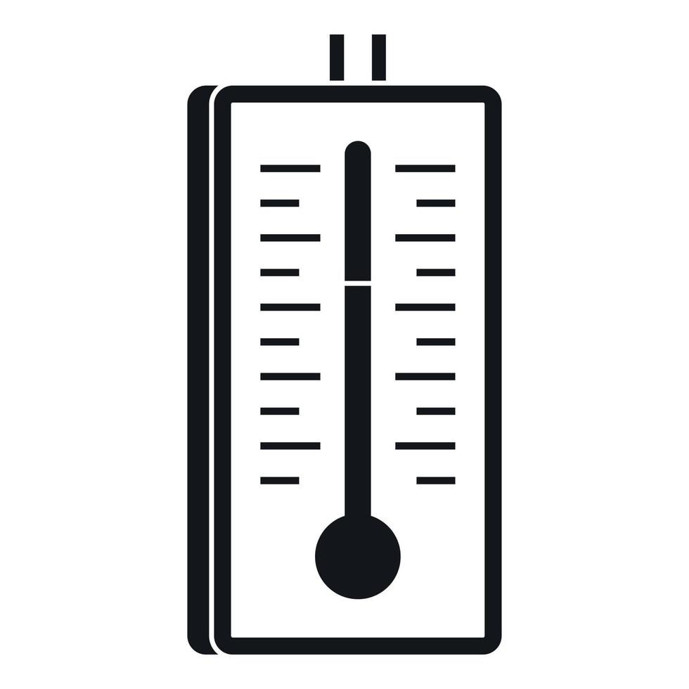Thermometer icon, simple style vector