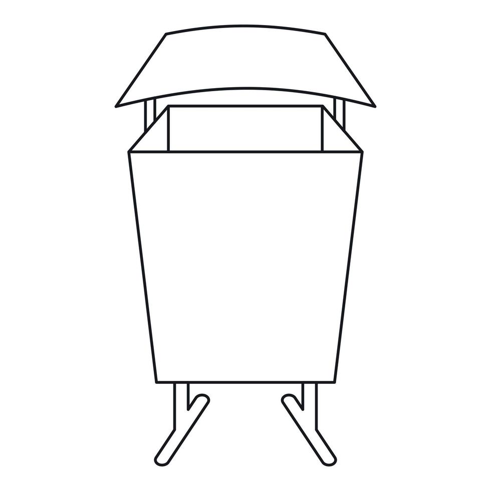 Public dust bin icon, outline style vector