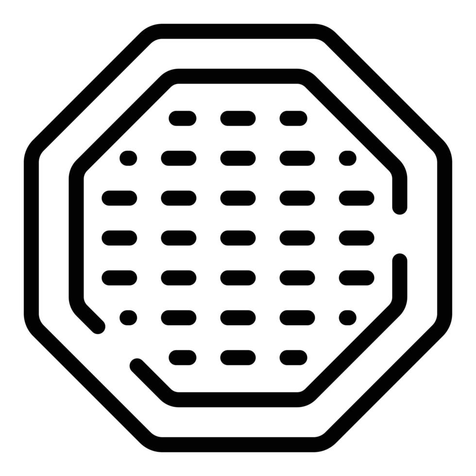 Bread cracker icon outline vector. Food biscuit vector