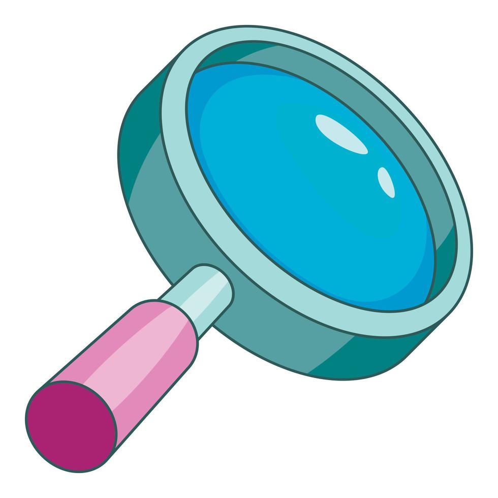 Magnify icon, cartoon style vector