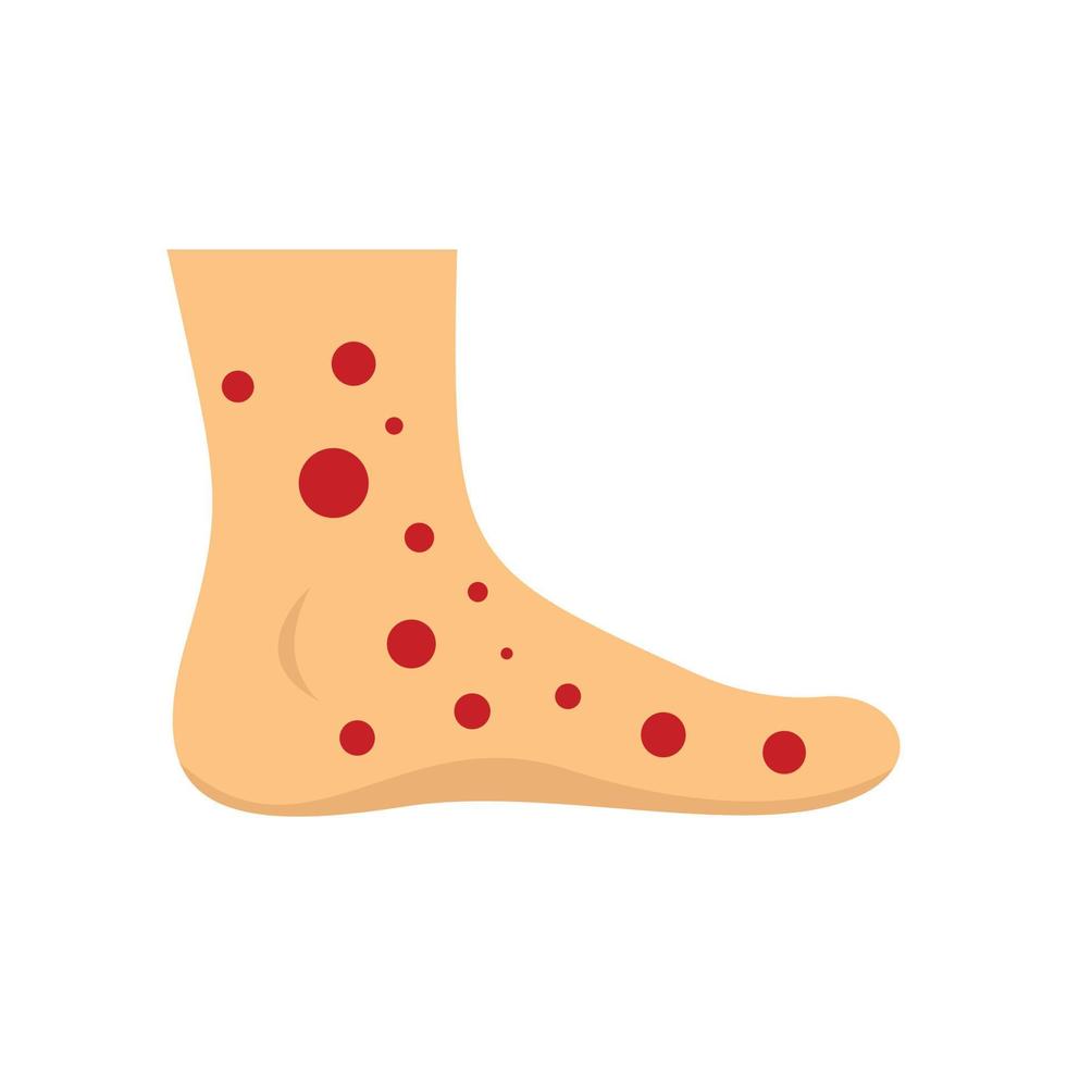 Foot measles icon flat isolated vector