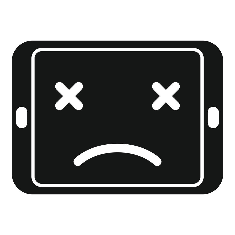 Broken tablet icon simple vector. Repair phone vector