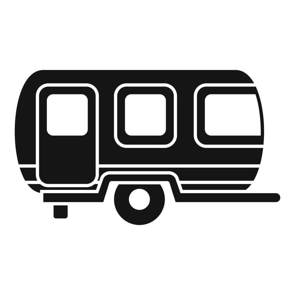 Travel home car icon simple vector. Auto caravan vector