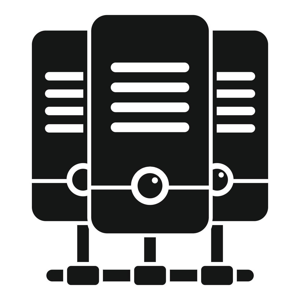 Network icon simple vector. System database vector