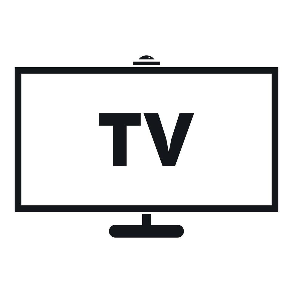 Television icon, simple style vector