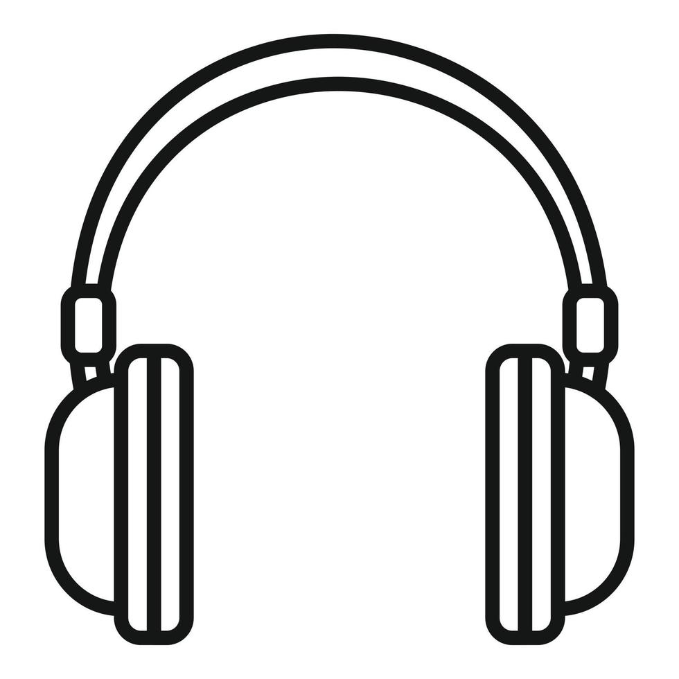 Headset pictogram icon outline vector. Gamer headphone vector