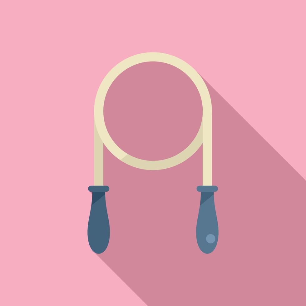 Jumping rope icon flat vector. Daily workout vector