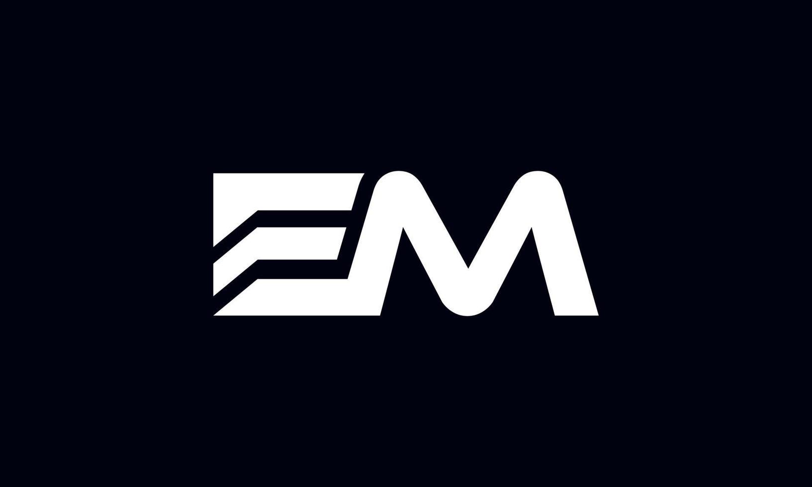 EM logo design. Initial EM letter logo design monogram vector design pro vector.