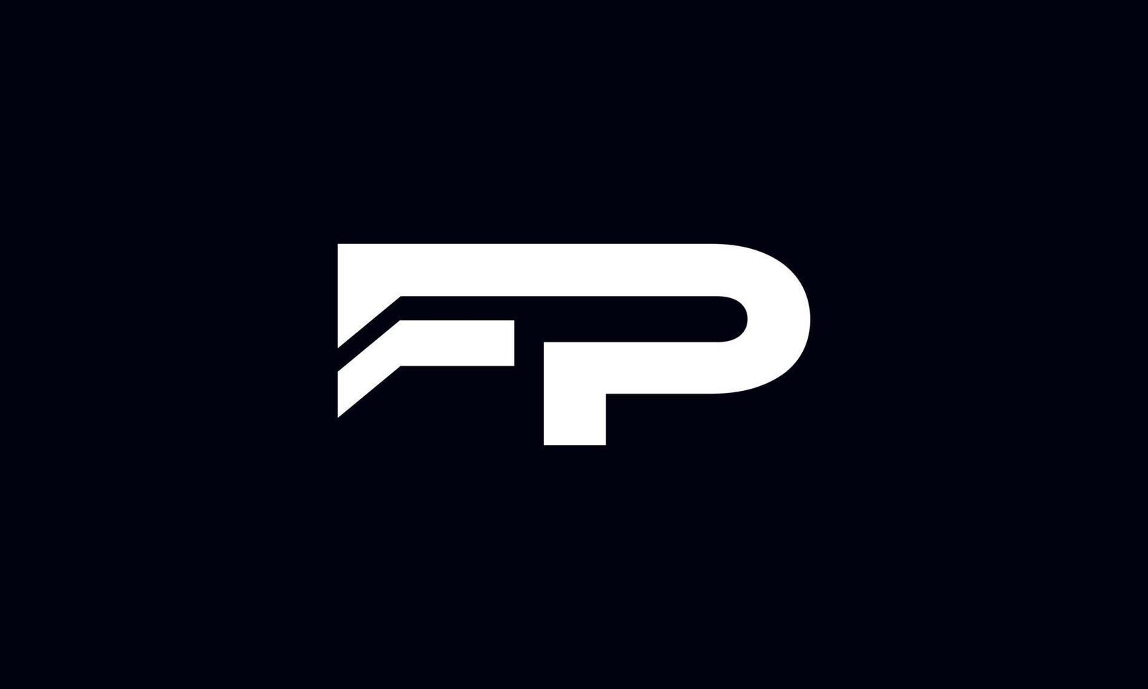 FP logo design. Initial FP letter logo design monogram vector design pro vector.