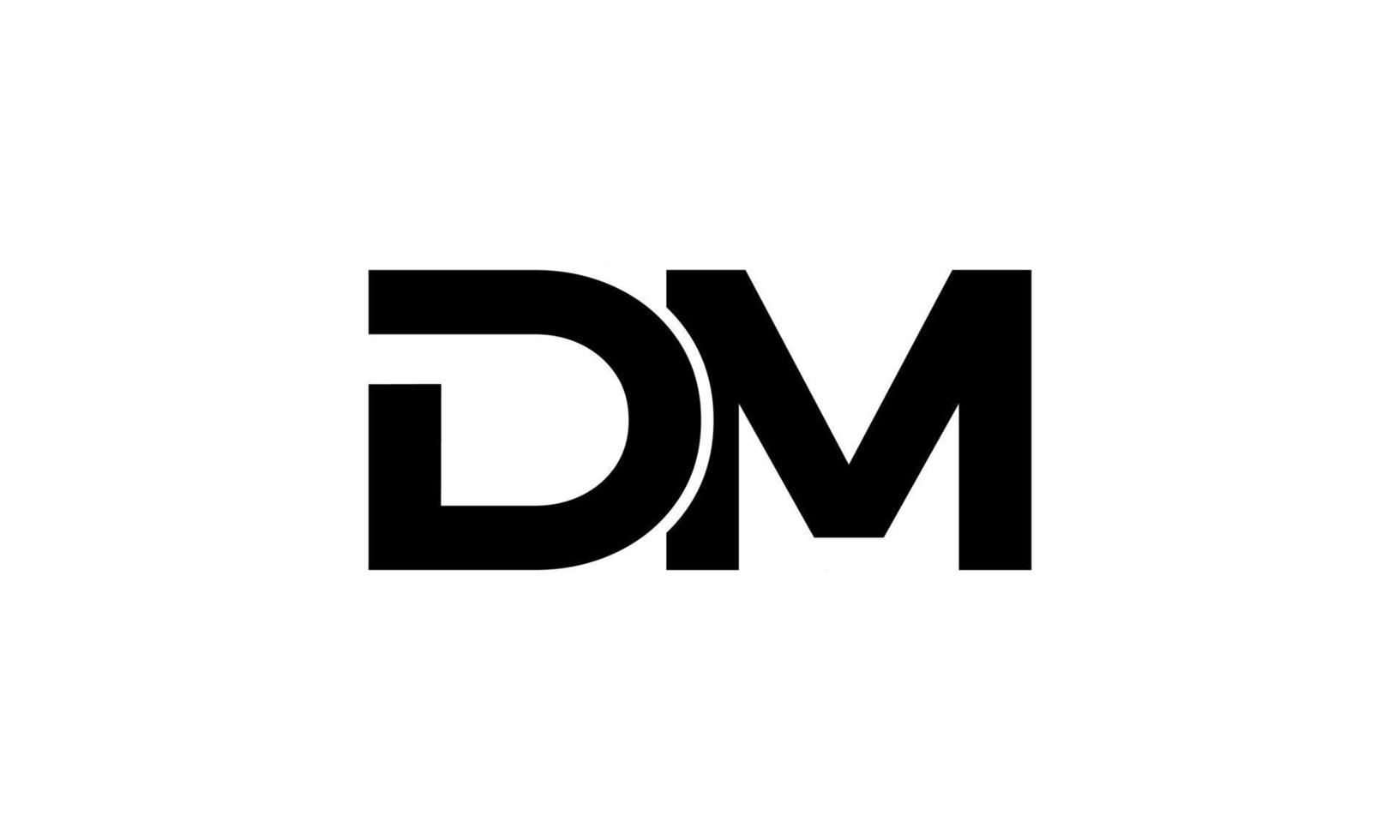 diseño de logotipo DM. diseño inicial del logotipo de la letra dm monograma vector diseño pro vector.