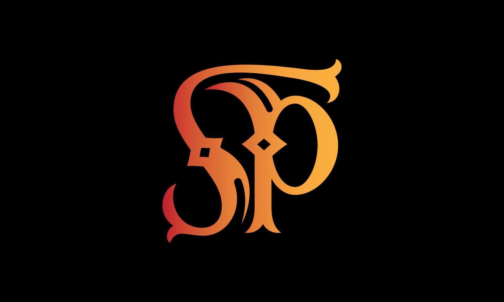 SP logo design. Initial SP letter logo design monogram vector design pro vector.