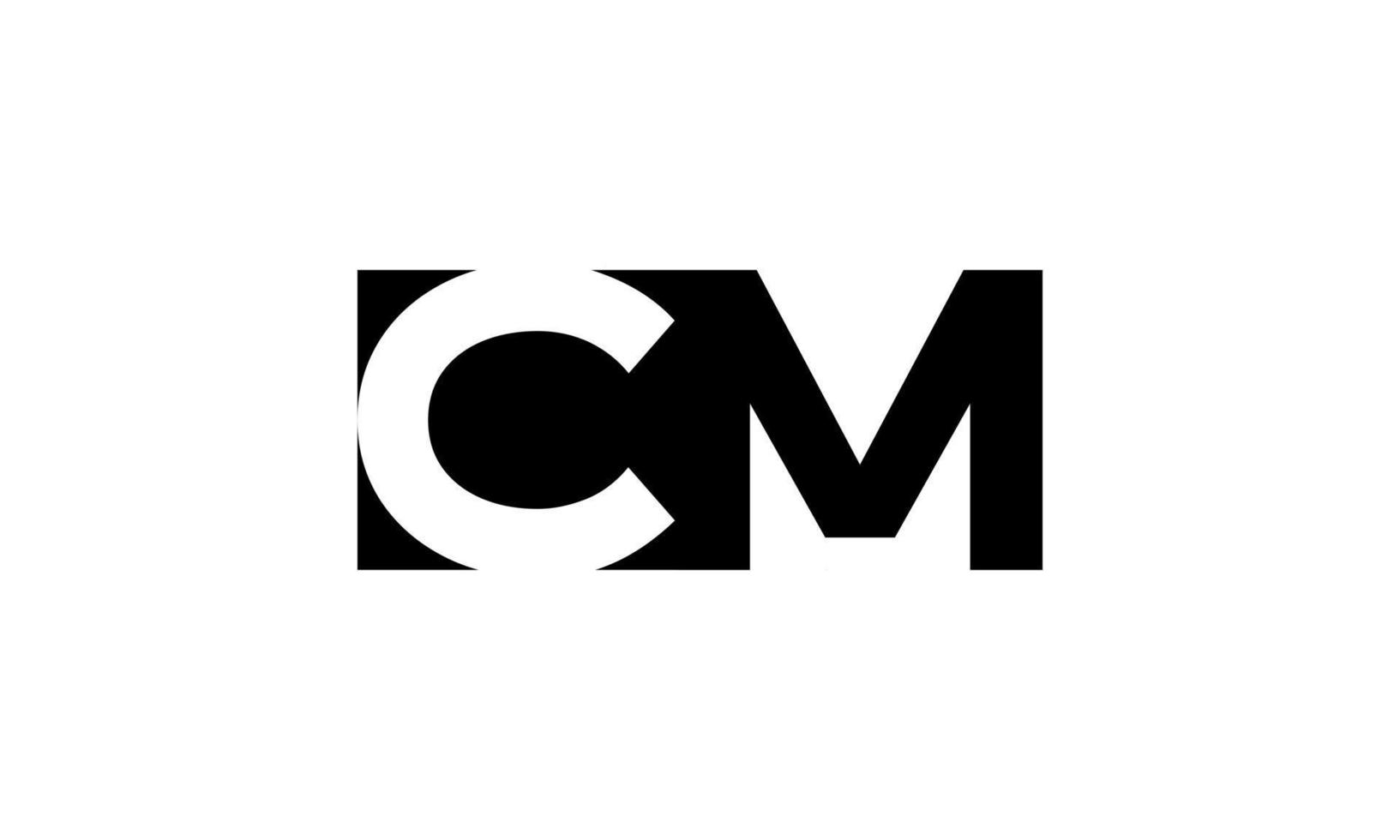 CM logo design. Initial CM letter logo design monogram vector design pro vector.
