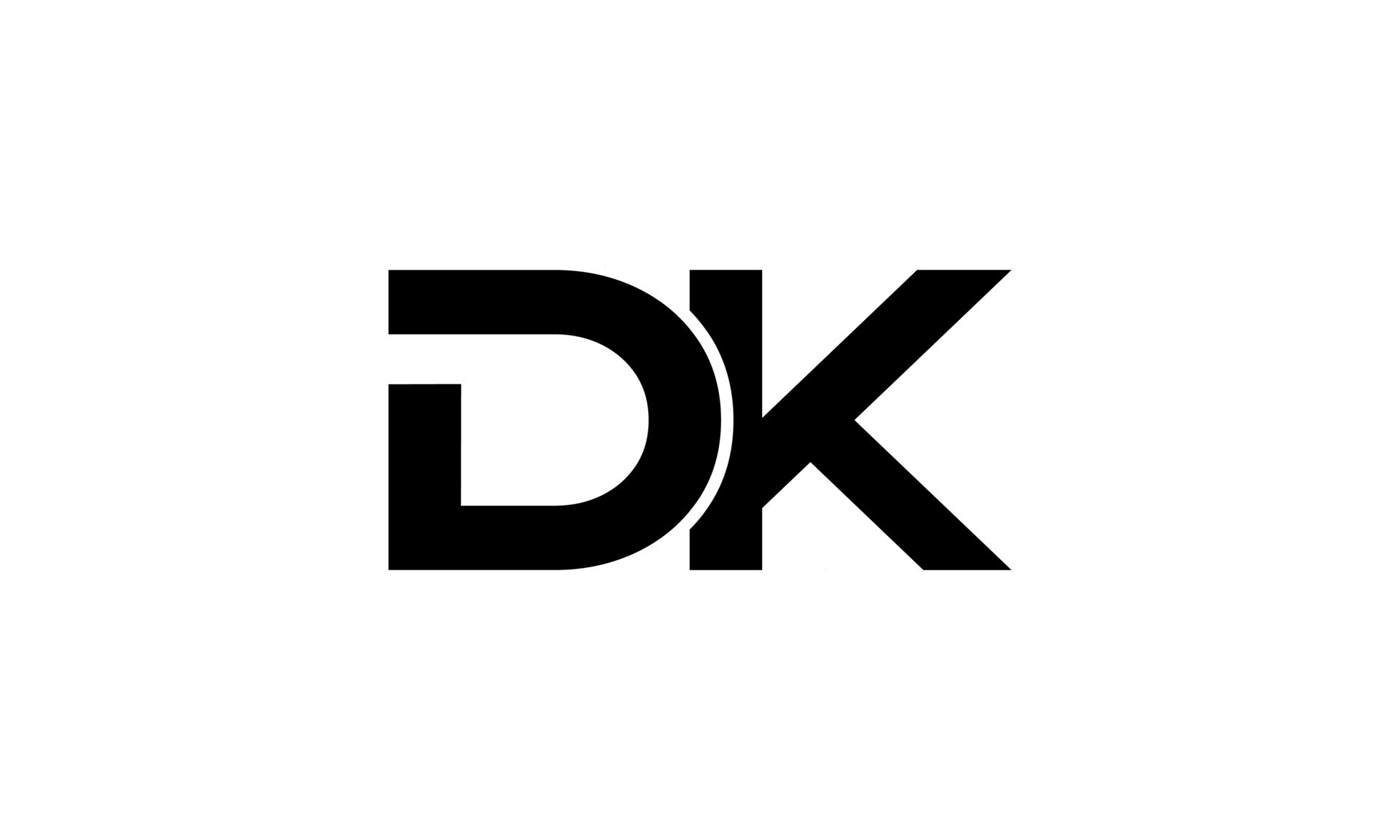 DK logo design. Initial DK letter logo design monogram vector