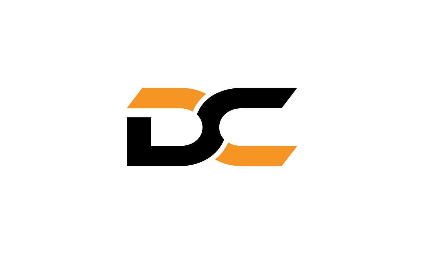 diseño de logotipo de corriente continua. diseño inicial del logotipo de la letra dc monograma vector diseño pro vector.