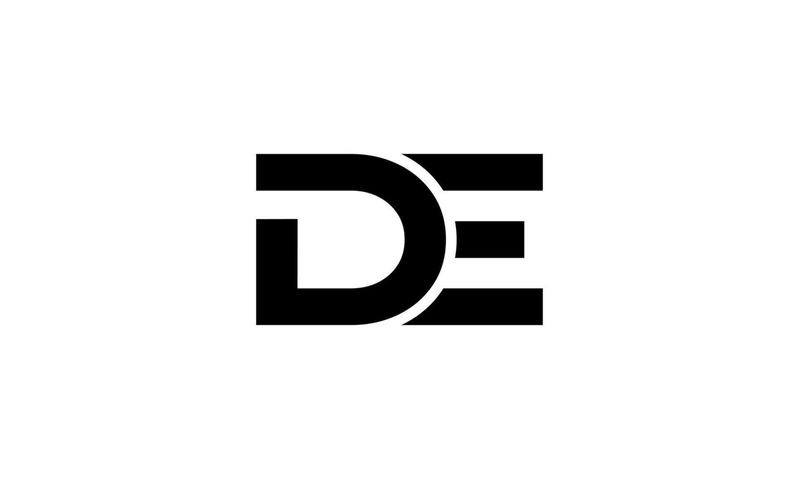 DE logo design. Initial DE letter logo design monogram vector design pro vector.