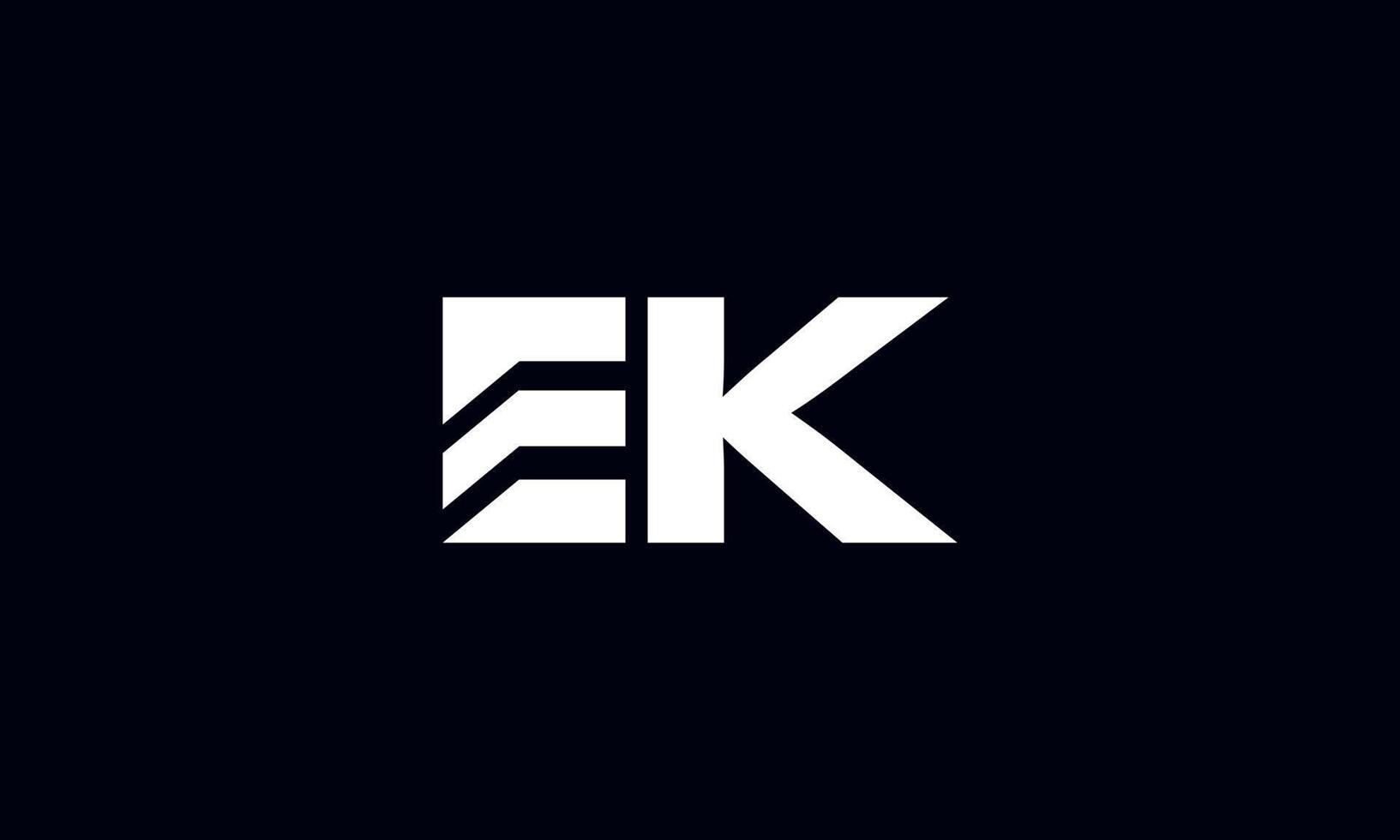 EK logo design. Initial EK letter logo design monogram vector design pro vector. 14862069 Vector