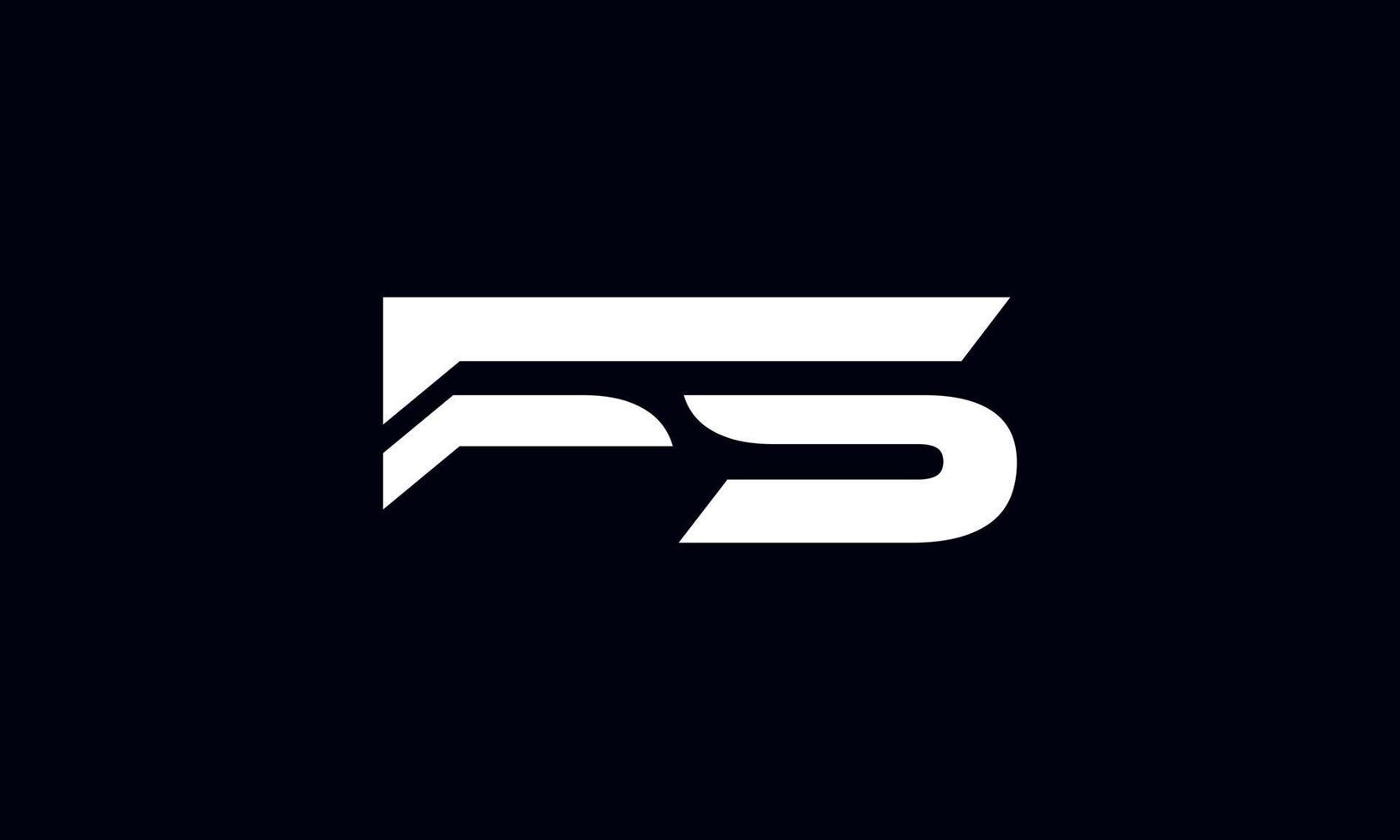 diseño de logotipo fs. diseño inicial del logotipo de la letra fs monograma vector diseño pro vector.
