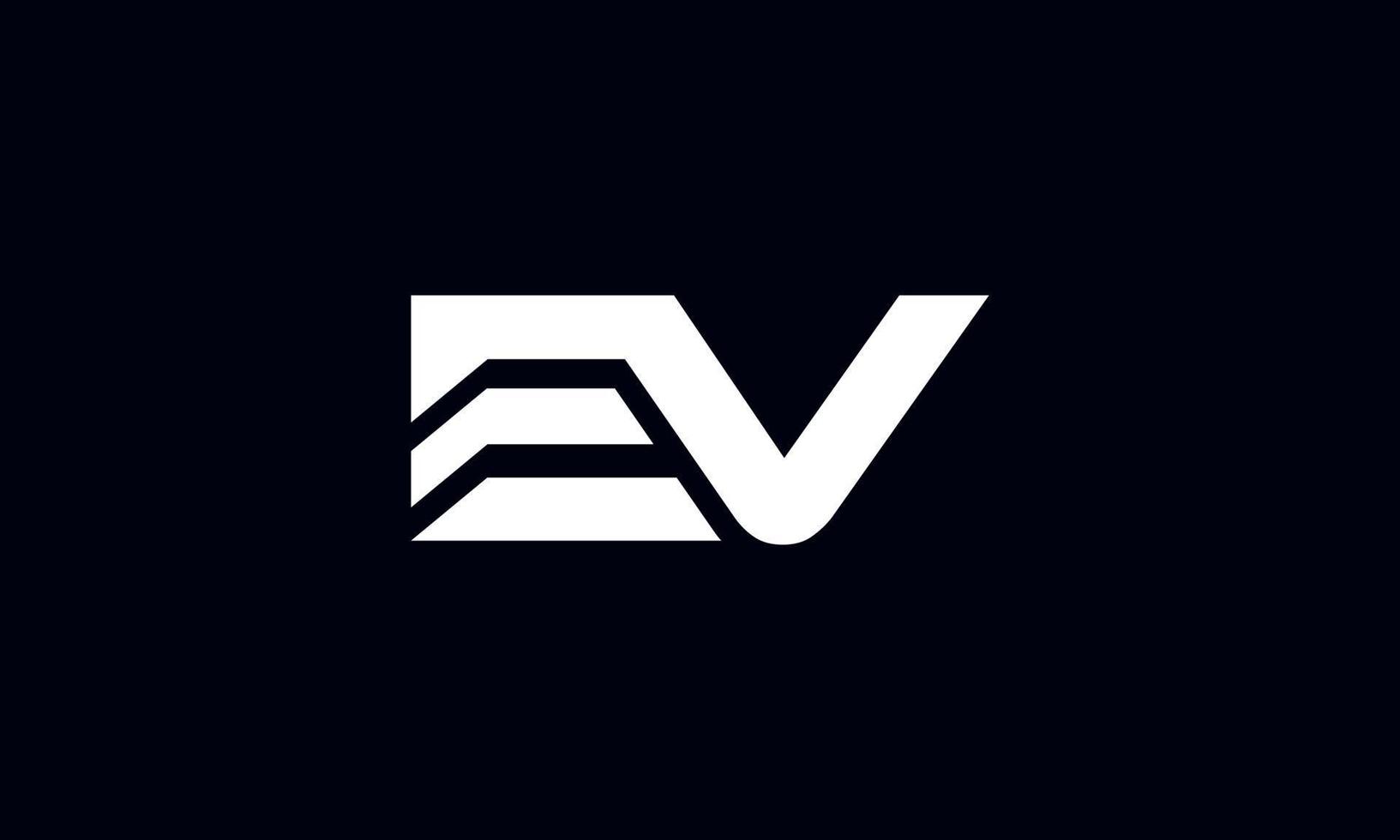 EV logo design. Initial EV letter logo design monogram vector design pro vector.