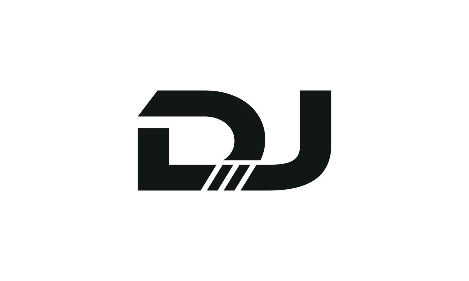 diseño de logotipo de DJ. diseño de logotipo de letra dj inicial monograma vector diseño pro vector.