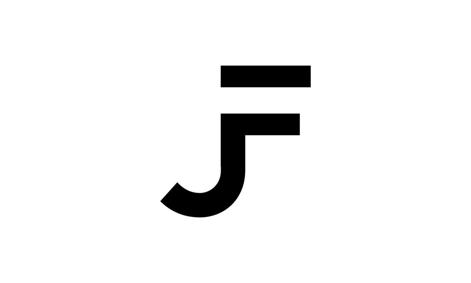 diseño de logotipo jf. diseño de logotipo de letra jf inicial monograma vector diseño pro vector.