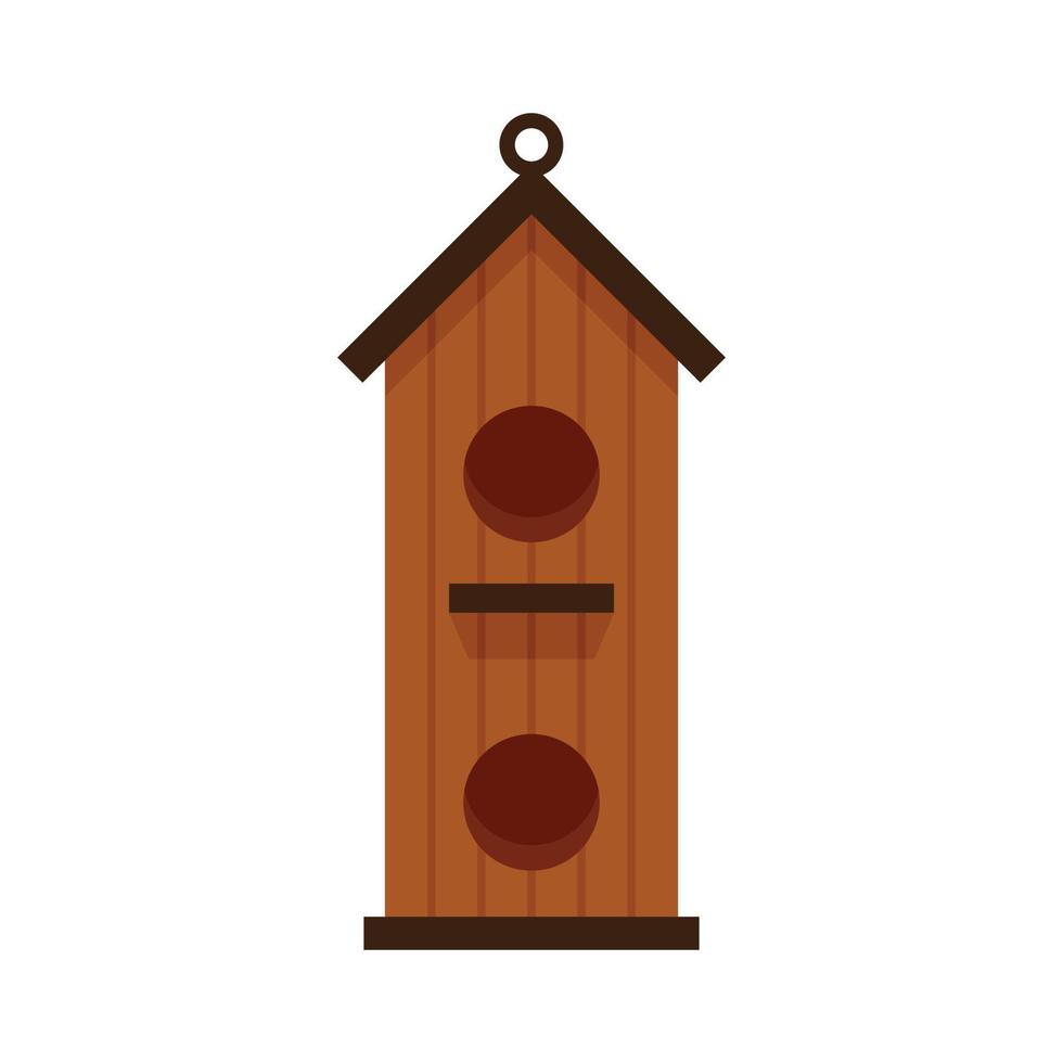 Double bird house icon flat isolated vector