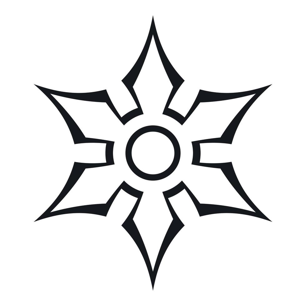 Ninja shuriken star weapon icon, outline style vector