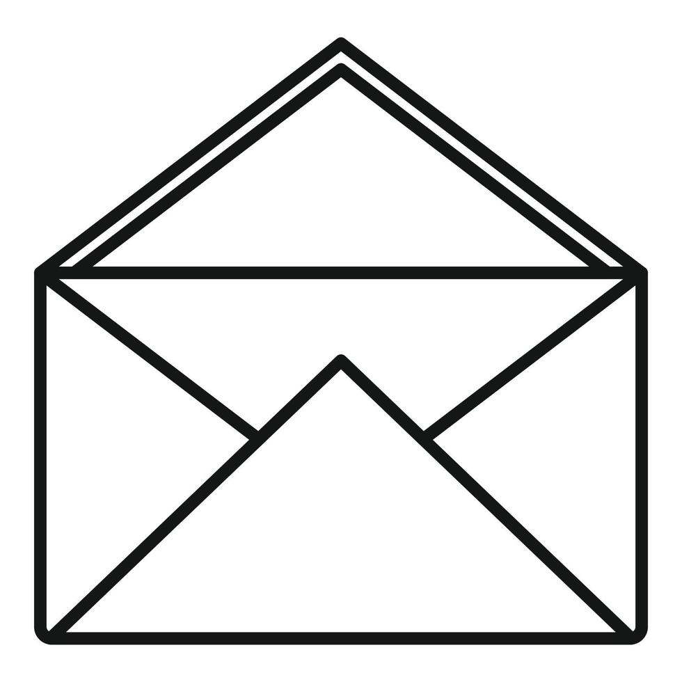 Frame envelope icon outline vector. Envelop card vector