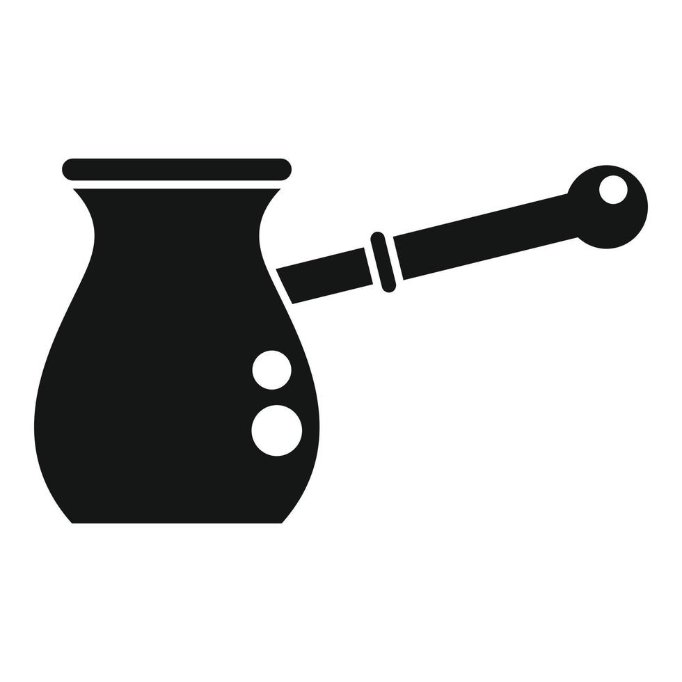 Breakfast coffee pot icon simple vector. Morning menu vector