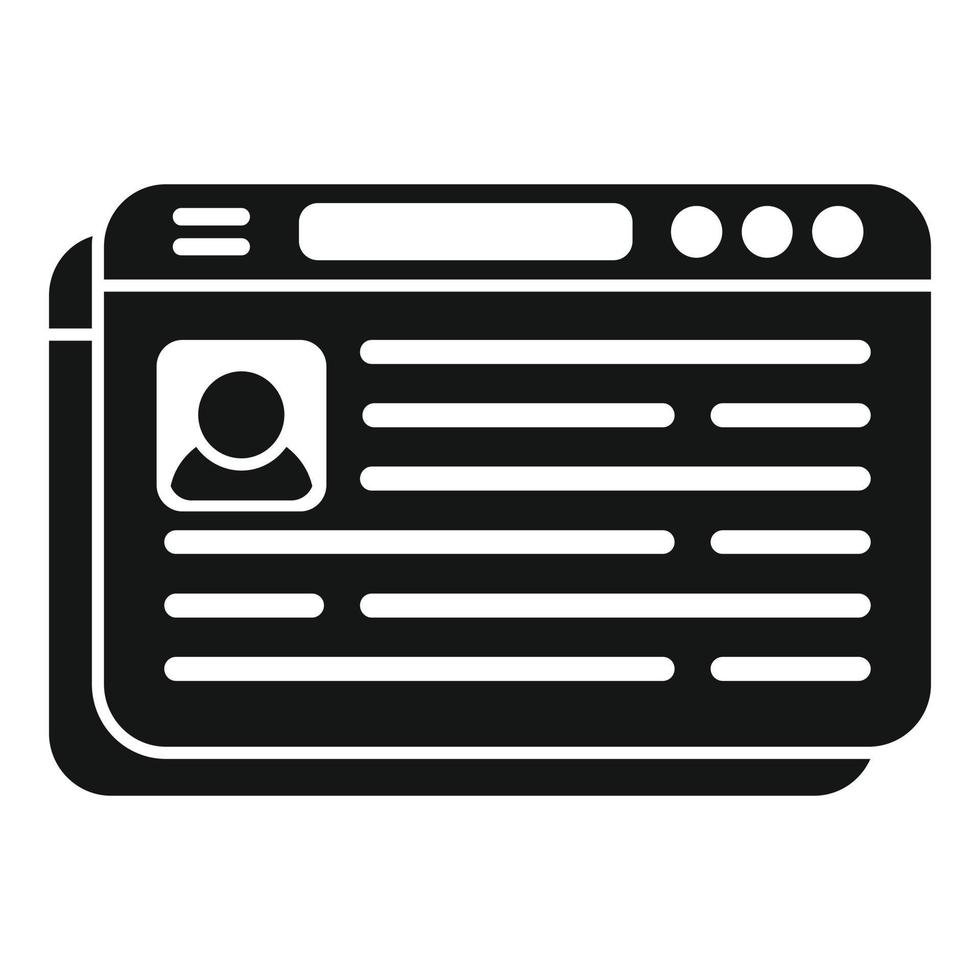 Web page icon simple vector. Platform system vector
