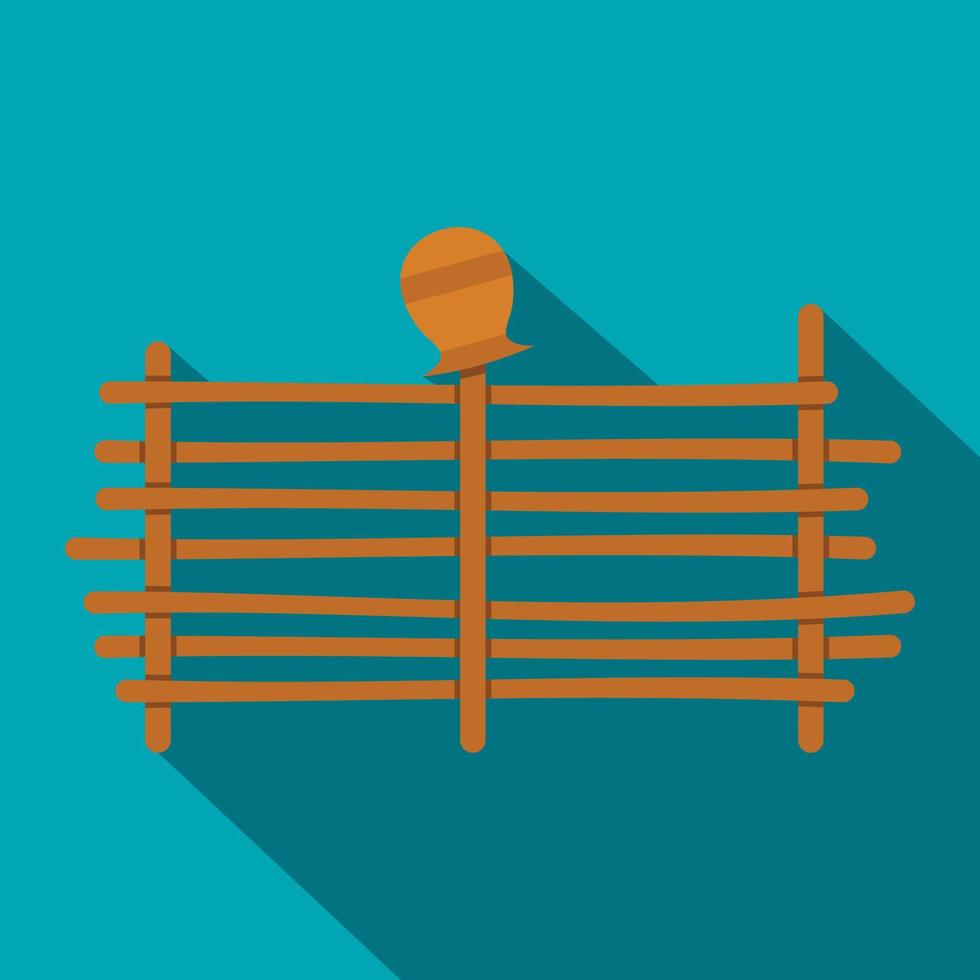 Palisade icon, flat style vector