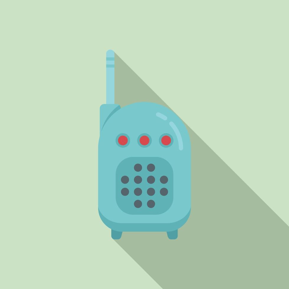 Baby monitor care icon flat vector. Radio toy vector