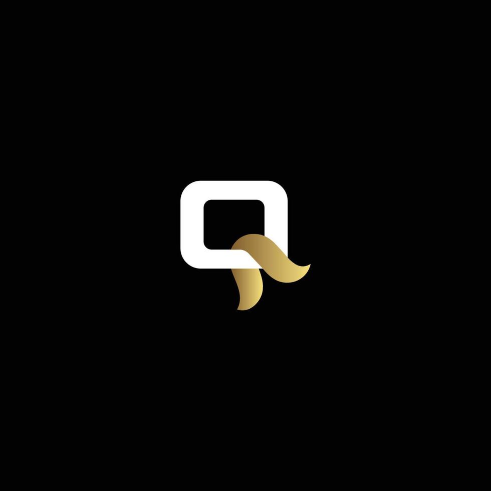 diseño creativo del logotipo de la letra q para la empresa vector