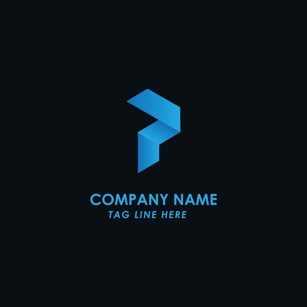 Modern Creative Letter P logo design vector