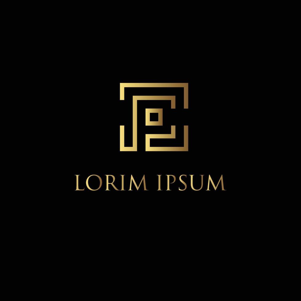 Letter P logo design vector