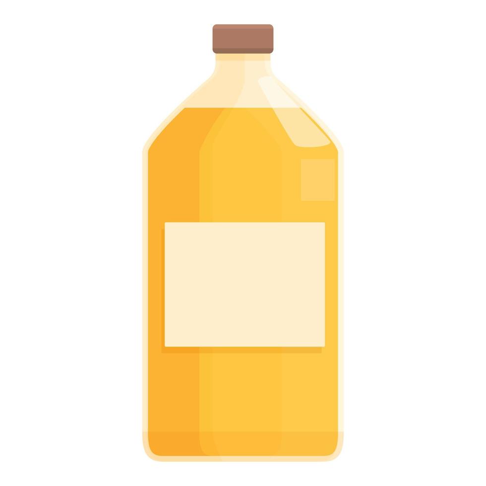 Leaf oil bottle icon cartoon vector. Palm food vector