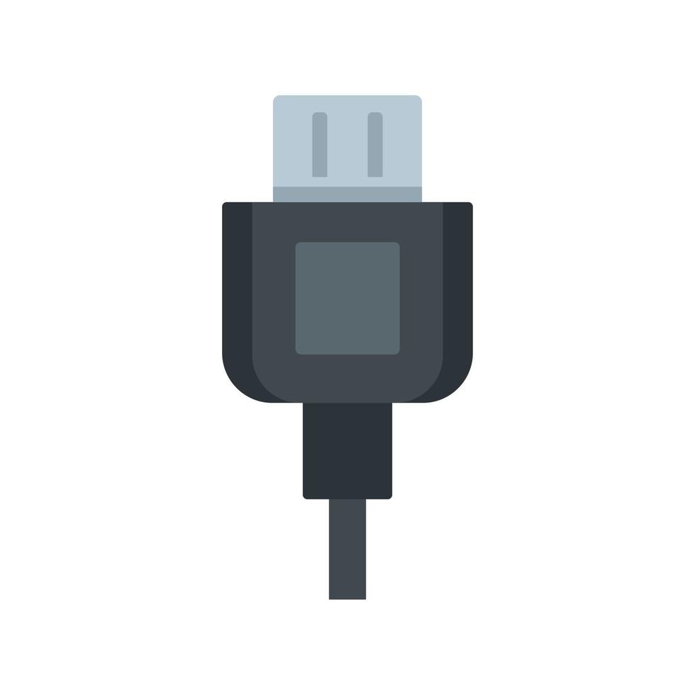 Broken phone cable icon flat isolated vector