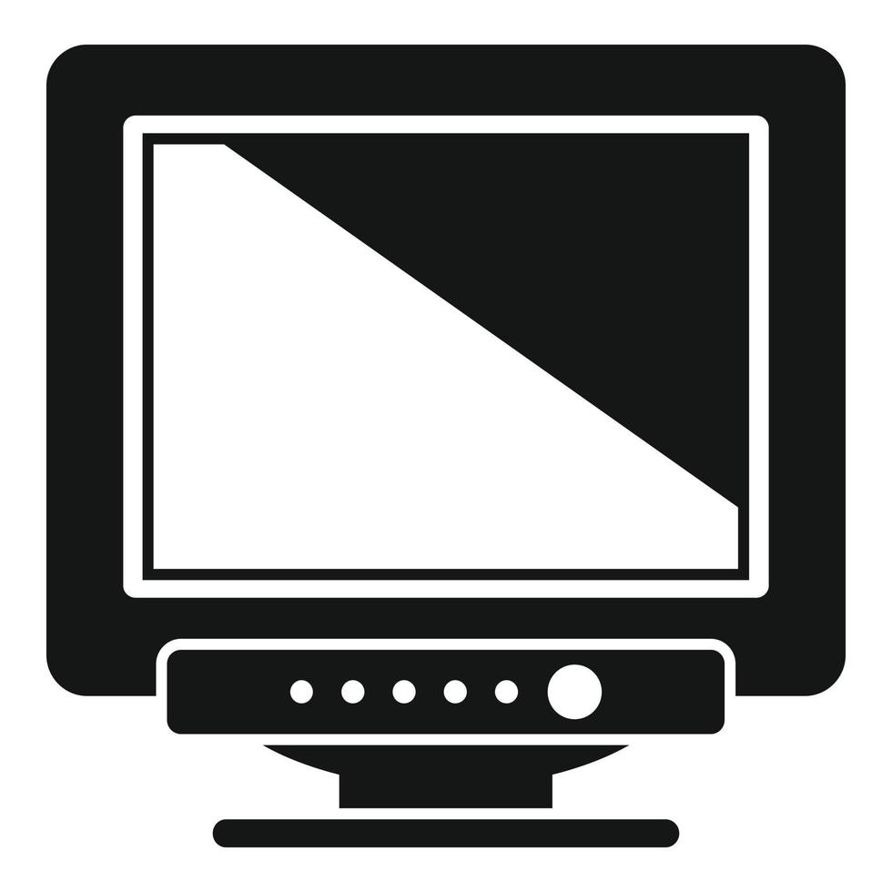 Pc display icon simple vector. Screen monitor vector