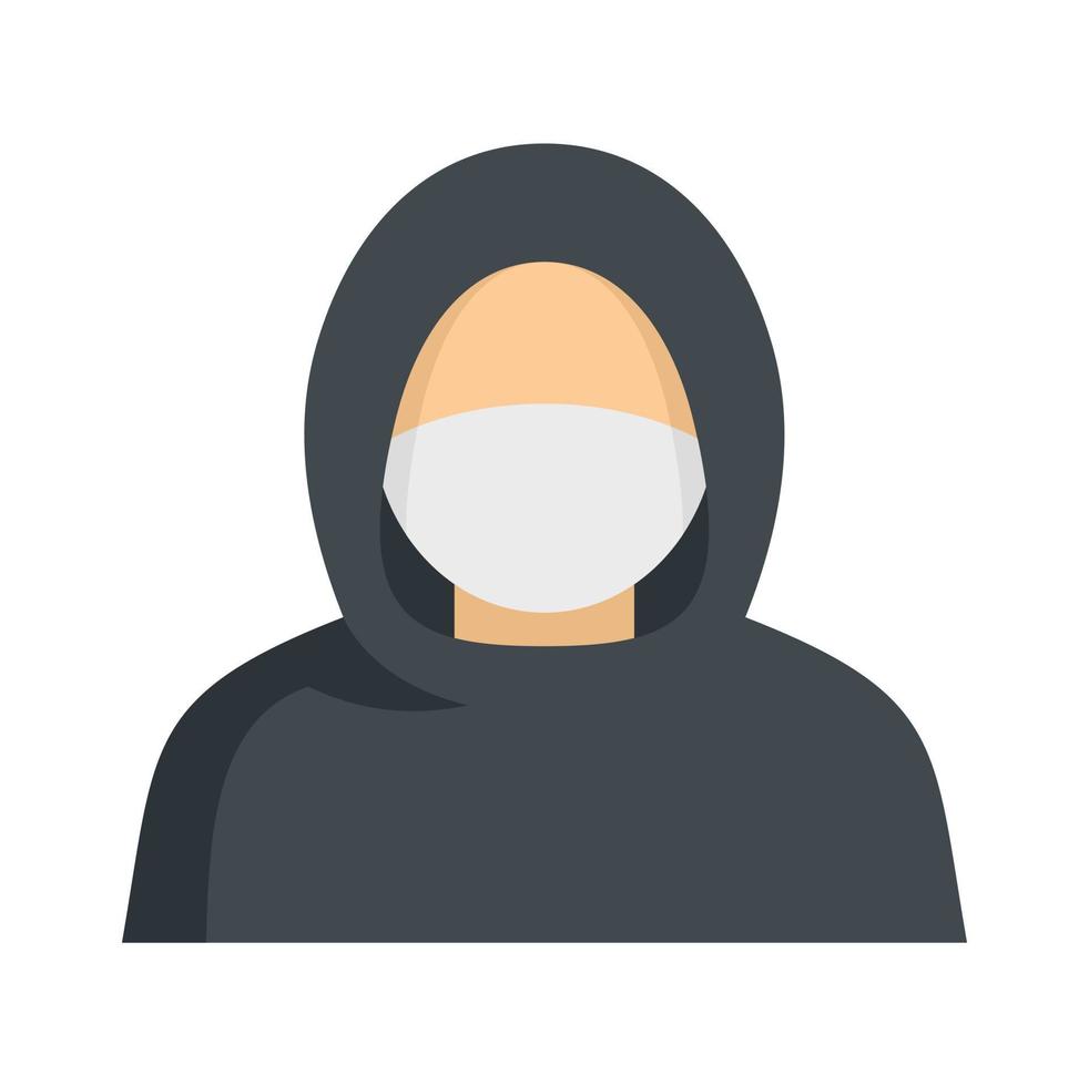 Protester man icon flat isolated vector