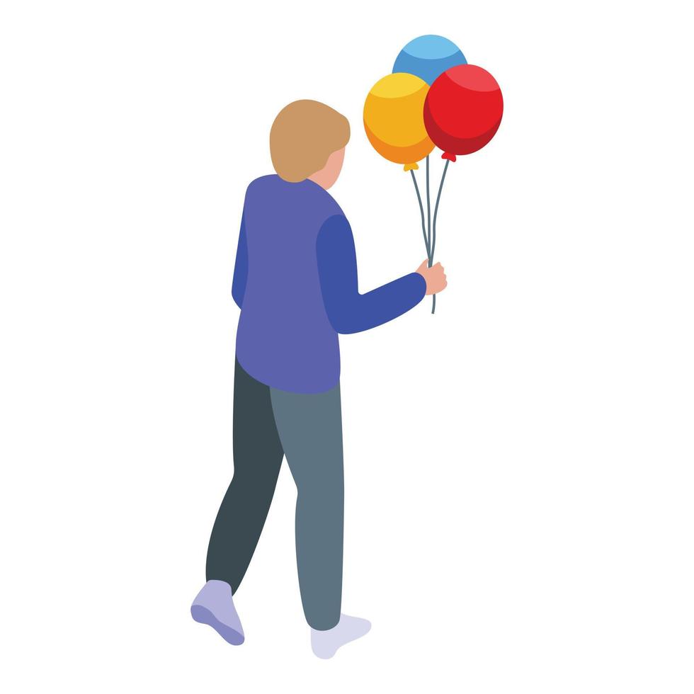 Sell balloon icon isometric vector. Seller shop vector