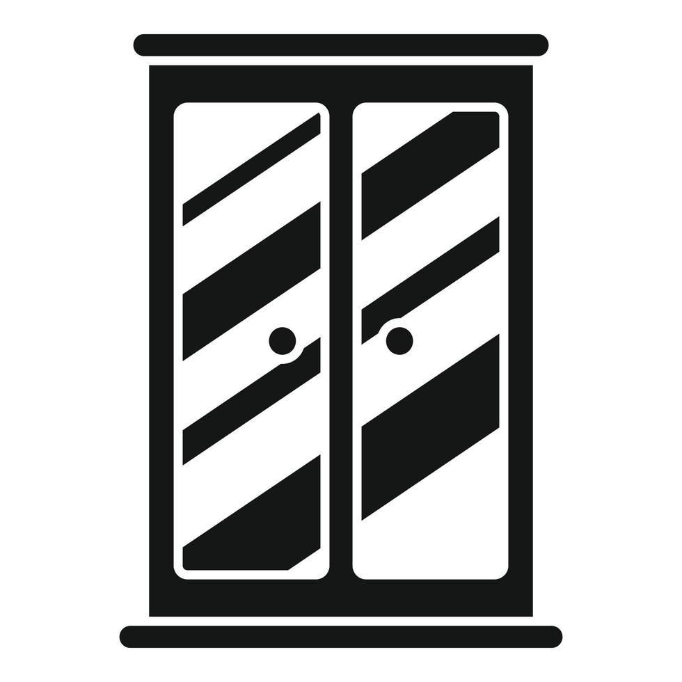 Bathroom shower cabin icon simple vector. Stall glass vector