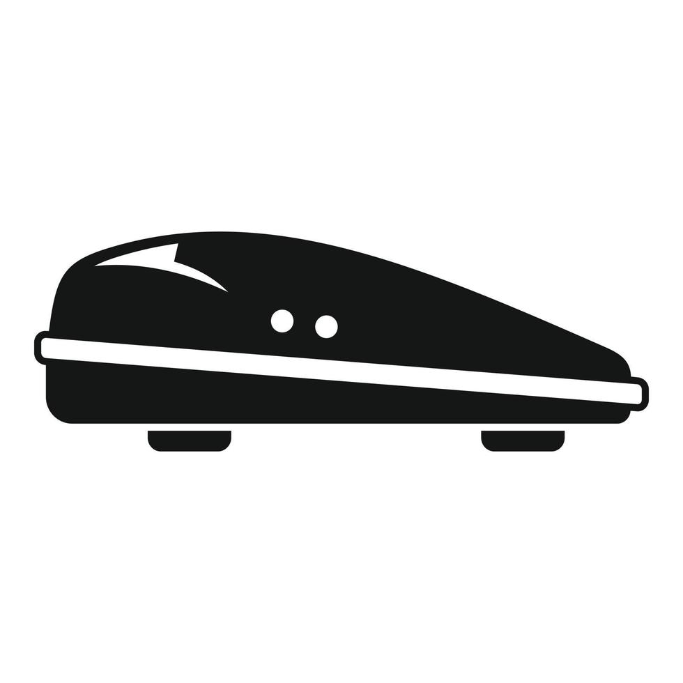 vector simple del icono de la caja del techo de la unidad de coche. baúl de viaje