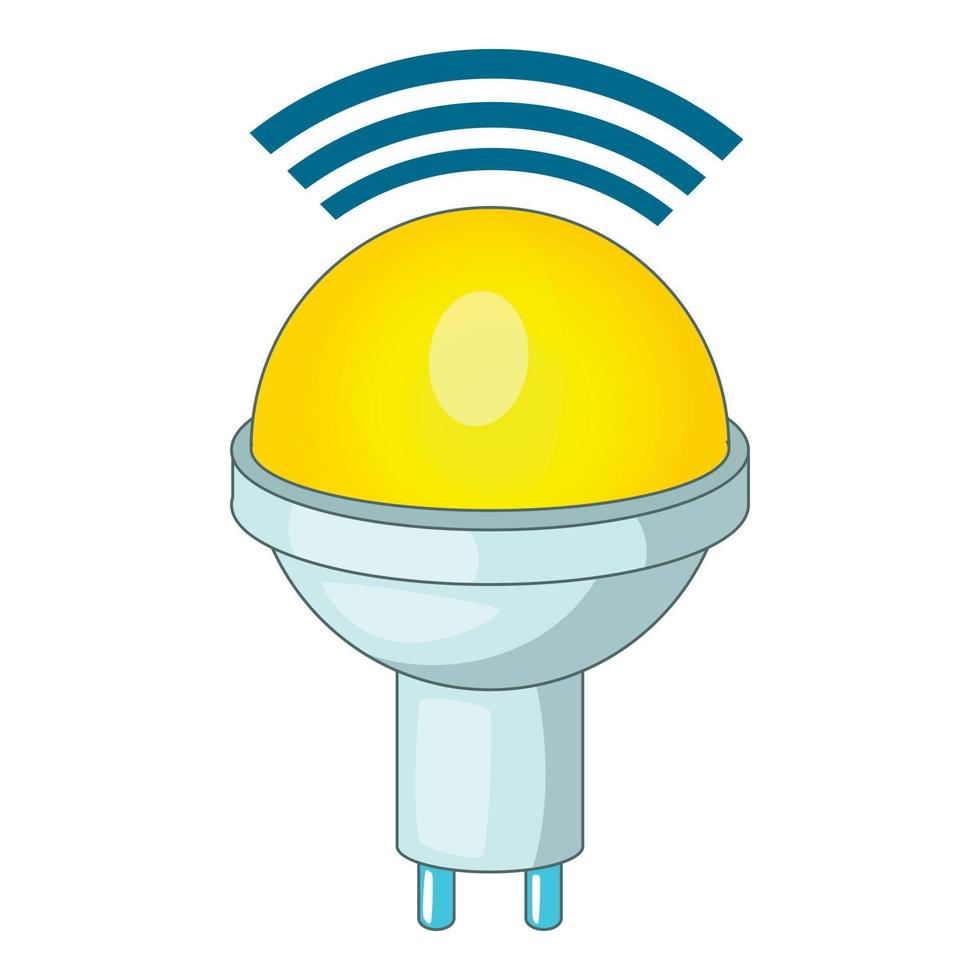 Wireless LED light icon, cartoon style vector