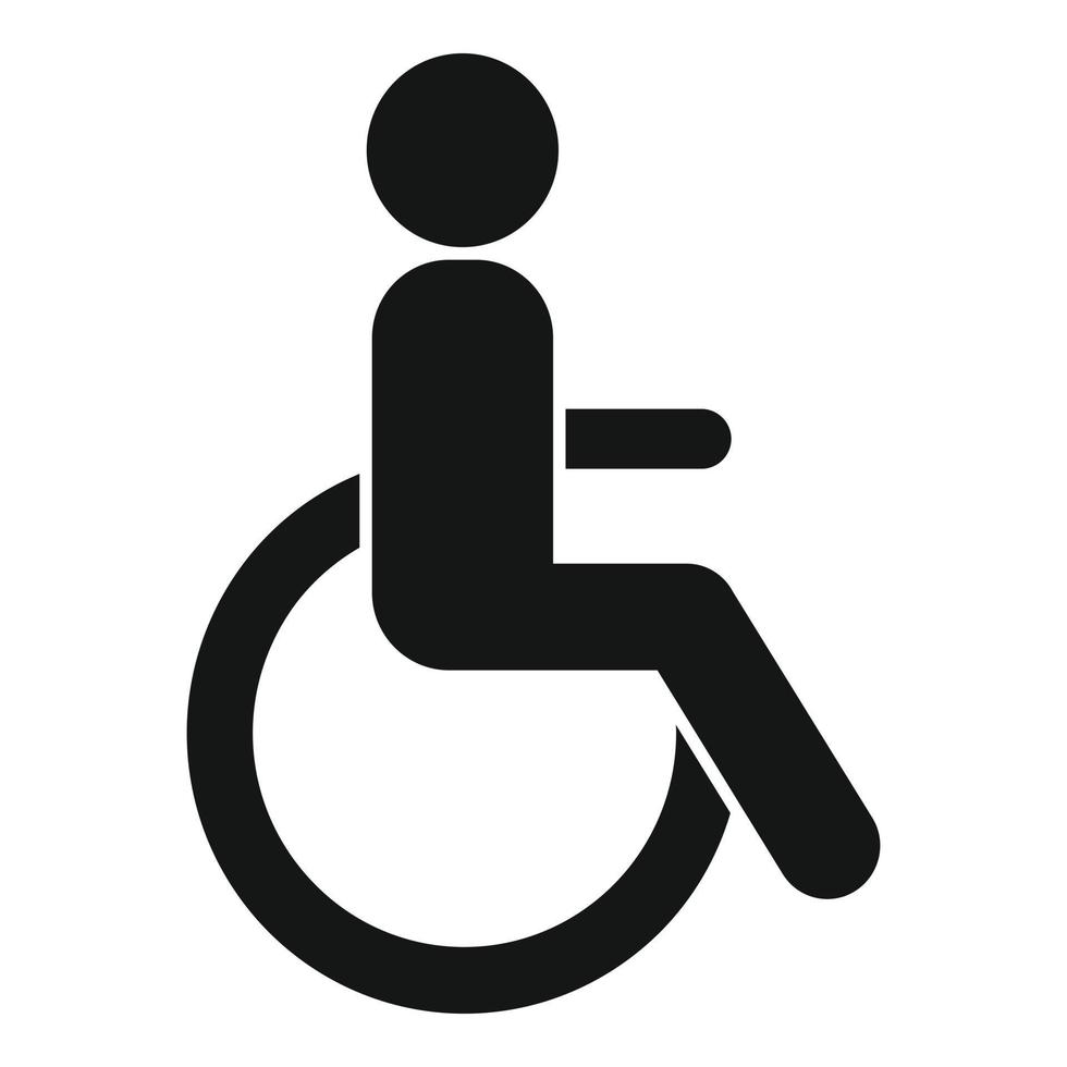 Disabled wc icon simple vector. Toilet restroom vector