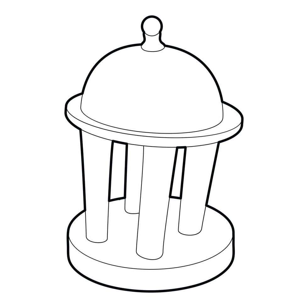 icono de rotonda, estilo de contorno vector