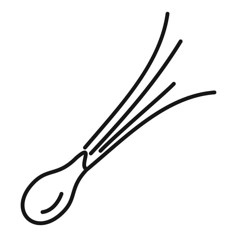 Chive basil icon outline vector. Fresh onion vector