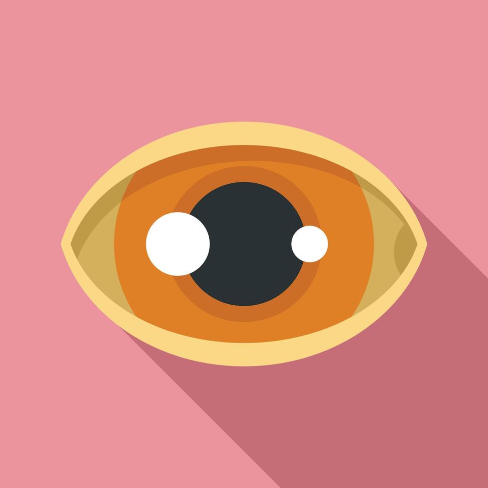 Eye look icon flat vector. Sight view vector