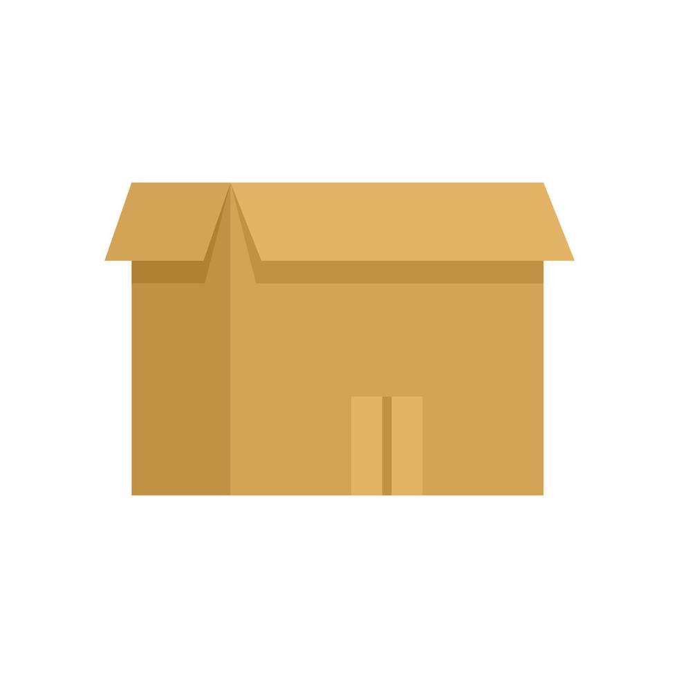 Storage objects box icon flat isolated vector