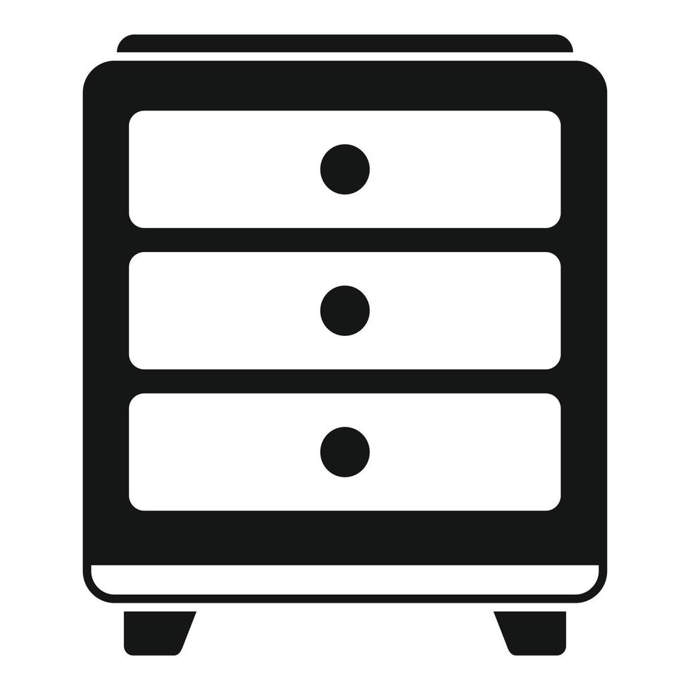 Wood drawer icon simple vector. Room design vector